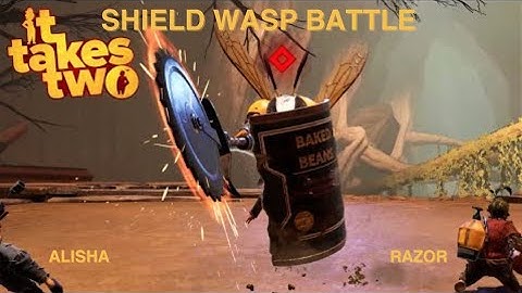 "It Takes Two: Hilarious Shield Wasp Battle! 🐝😂" #gaming #ittakestwo #games