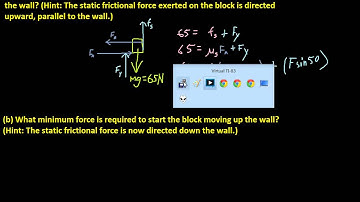 Pushing a Block Up the Wall