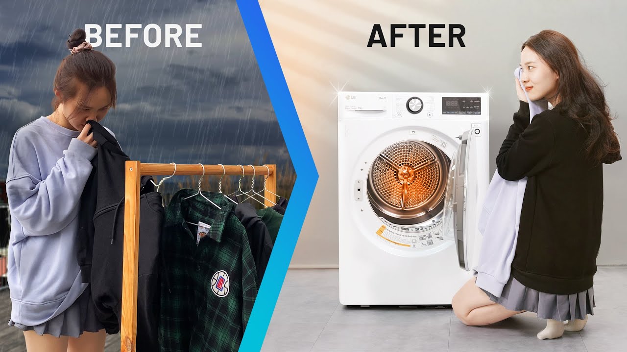 Đánh giá máy sấy quần áo LG DUAL Inverter Heat Pump™: hút bụi, diệt khuẩn vải, giá 18 triệu