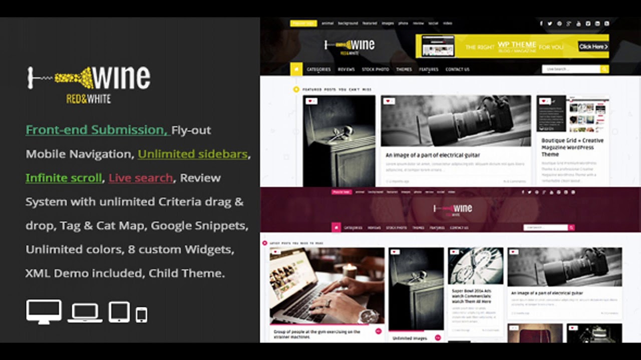 Wine Masonry - Review & Front-end Submission WordPress Theme | Themeforest Website Templates and