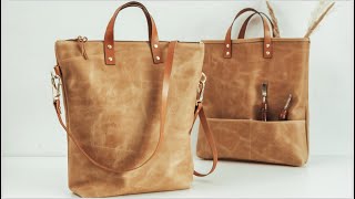 How To: Add Lining to Handbags + Leather Goods // DIY Leather Tote