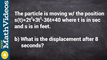 Learn how to find the displacement of a particle