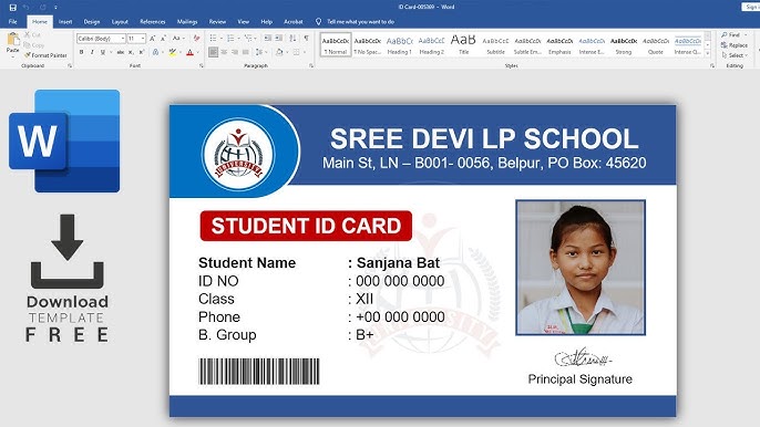 How to Make a Student ID Card in Microsoft Word I Barcoded ⬇ DOWNLOAD FREE (2022) - YouTube how-to-make-a-student-id-card-in-microsoft-word-i-barcoded-download-free-2022-youtube