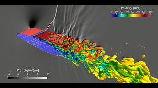 Transonic buffet over airfoil - CFD DDES animation