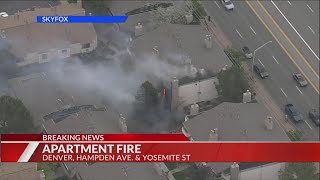 Firefighters respond to fire at apartment complex in southeast Denver