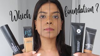 Comparing Foundations Mac Sugar Maybelline