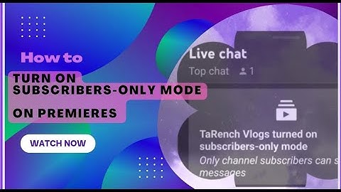 PREMIERE : SUBSCRIBERS-ONLY MODE SET UP  | SHORTS | 59 SEC TUTORIAL