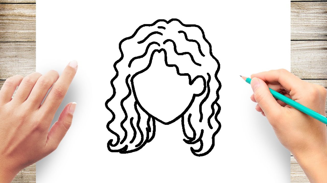 How To Draw Simple Curly Hair Youtube