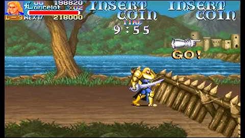 Knights of the Round Arcade Lancelot Playthrough