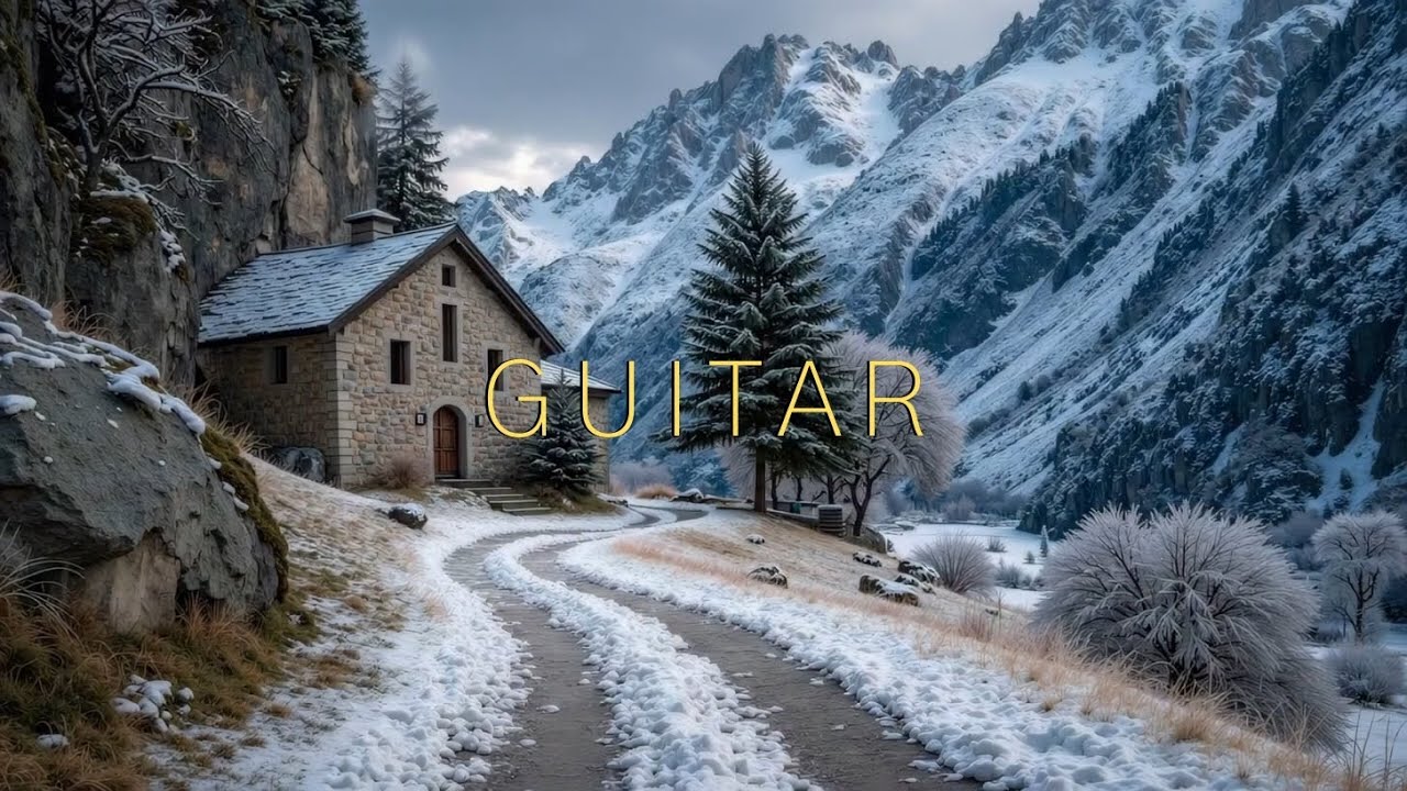 Уютный Зимний Гитарный Поток - Расслабляющая Акустическая Атмосфера и Мирная Альпийская Музыка