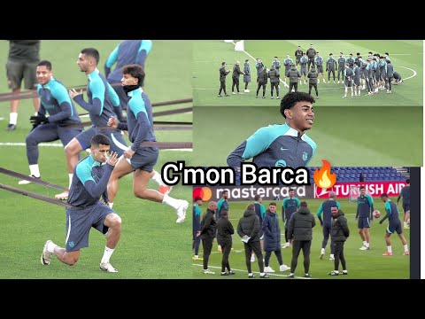 Scary 🔥, Barcelona are ready for PSG 😱, serious training at Parc des princes ✌🏼, Yamal, Felix,Pedri