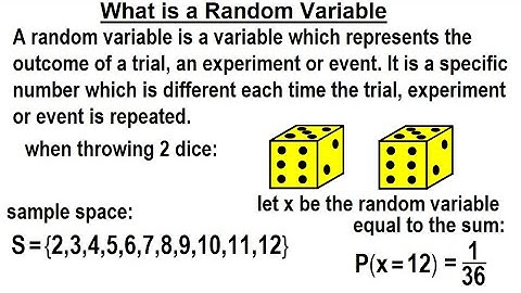 Statistics: Ch 5 Discrete Random Variable (1 of 27) What is a Random Variable?