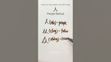 people radical#chinesewriting #writechinese #learnchinese #calligraphy #hanzitutorial #hsk