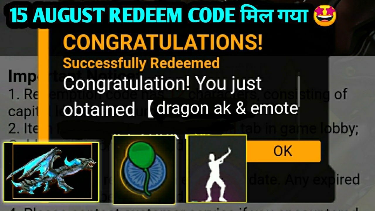 FREE FIRE REDEEM CODE TODAY 15 AUGUST | FF NEW REDEEM CODE TODAY | NEW REDEEM CODE TODAY