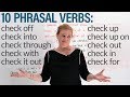 Understanding Phrasal Verbs with 'Check'
