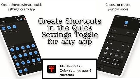 How to add shortcuts in Quick Settings Toggle | Tiles App