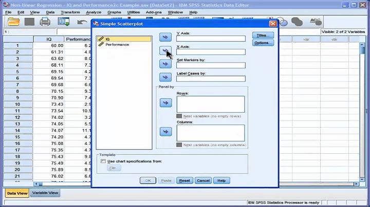 Curvilinear Regression - SPSS (part 1)