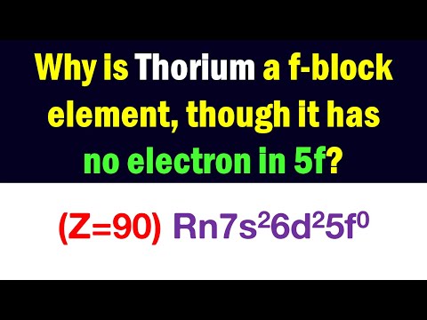 Video: Was sind f-Blockelemente?