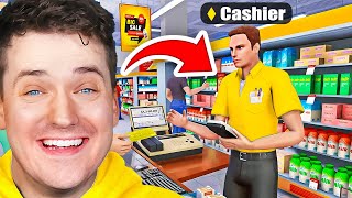 I HIRED A CASHIER In Supermarket Simulator! screenshot 2