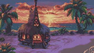 Oceanic Oasis☀️🛖🏝️🍹|🎧Lofi Mix 🎵| Relax in the Beach Hut #anime #aesthetic #lofi #sunset #beach