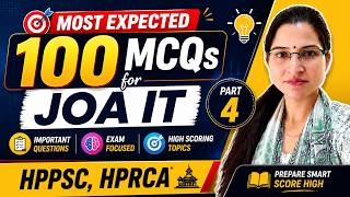 100 Most Expected Computer Fundamentals MCQs | Part 4 | JOA IT | HPPSC | HPRCA