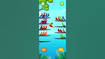 Bird Sort Puzzle Level 18 Walkthrough Solution iOS/Android