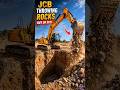 "Excavator Blasting Rocks Out of a Deep Pit – Most Satisfying JCB Video!" #asmr #jcb