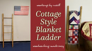 Cottage Style Blanket Ladder | Wooden Blanket Ladder DIY | Woodworking by Woodsongs by Russell 759 views 11 months ago 8 minutes, 45 seconds