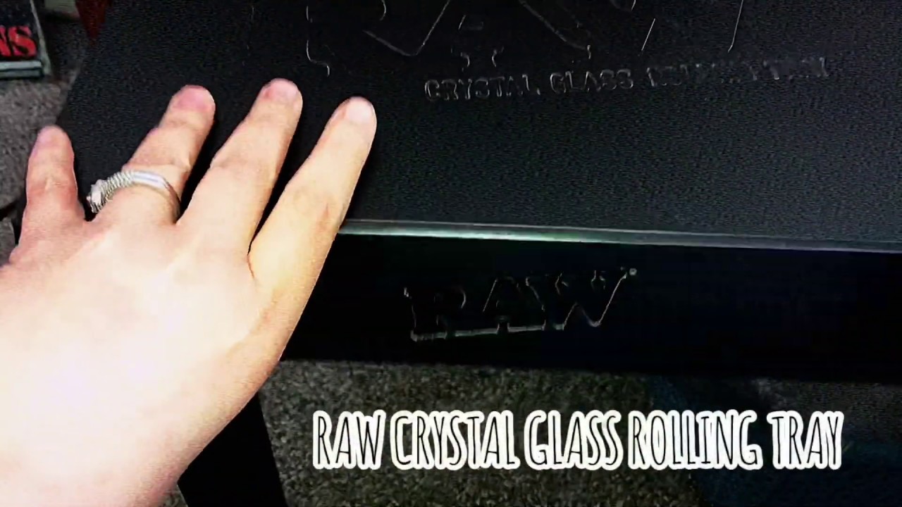 RAW Crystal Glass Rolling Tray