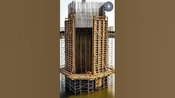 Steel to Stone | Bridge Pier Reinforcement Timelapse #bridgeconstruction #4Ktimelapse