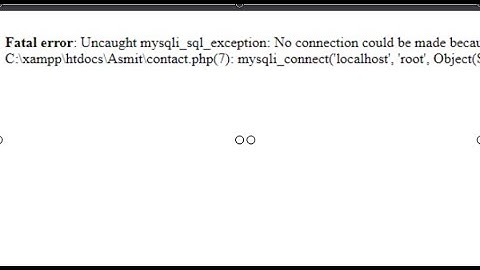 Solve Fatal exception error Probelm In MySQL | XAMPP | Apache
