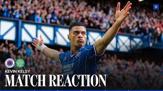 Kevin Kelsy reacts to scoring his first Rangers goal