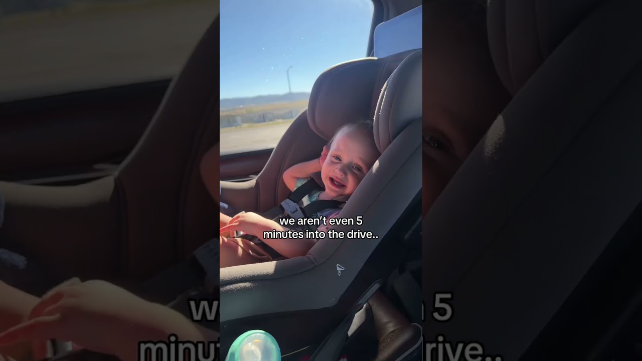he’s not a very happy camper in the car.. #babybrother #foryou #fyp #carride #relatable