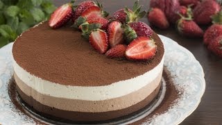 NoBake Triple Chocolate Mousse Cake Recipe