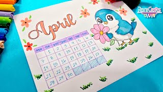 DIY APRIL CALENDAR - Easy Monthly Planner Craft
