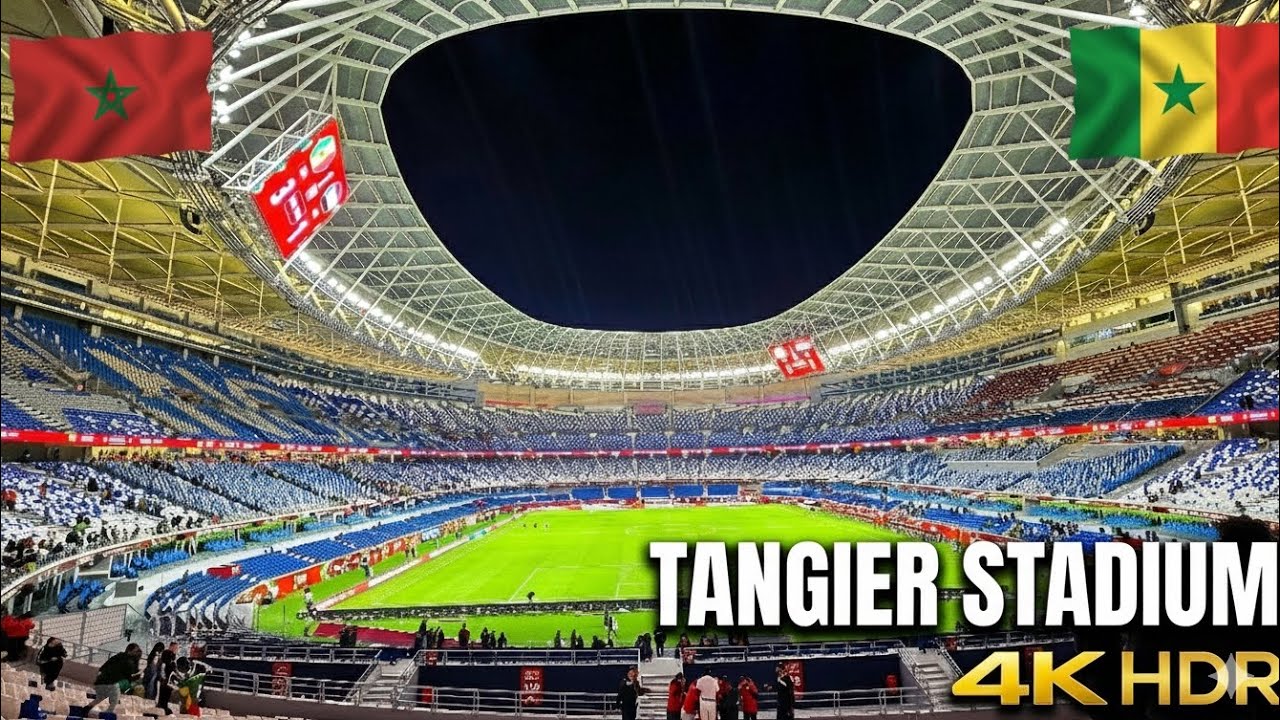 Winter Road to the Stadium in Tangier 🇲🇦 | Senegal Fans & AFCON Atmosphere | HDR 4K