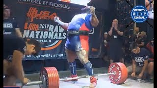 Ray Williams - 1st Place 120+ kg - USAPL Raw Nationals 2019 - 937.5 kg Total