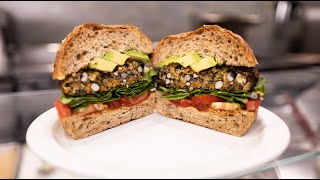 Cooking for Wellness at NYU Langone Health: Vegan Black Bean Farro Burger screenshot 1