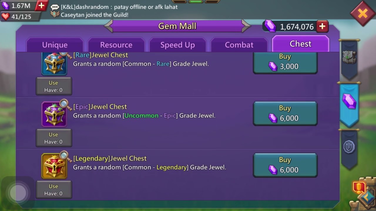 LORDS Mobile: Suicidal Use of Gems  for Legendary Jewel Chests