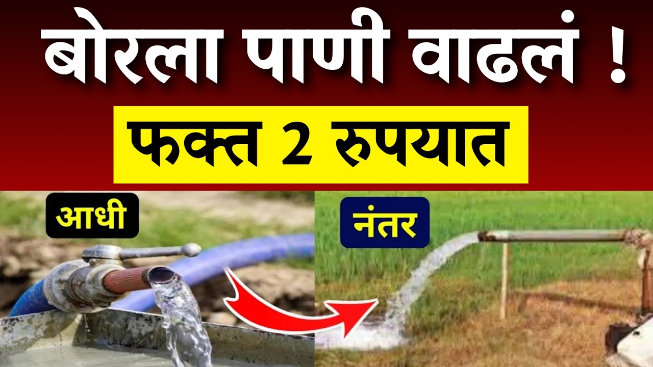2 रुपयात बोरला पाणी वाढेल शेतकऱ्याचा चमत्कार देशात वायरल |borewell water|borewell water point