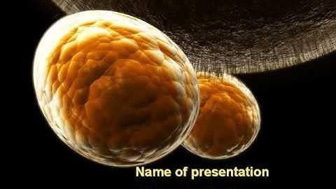 Virus Attack Under Electron Microscope PowerPoint Template by PoweredTemplate.com