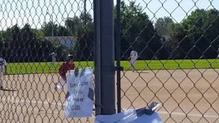 6-18-17 - Gus Wirth ropes a single scoring Cael Langford (FM C team 1, FM JV 0)