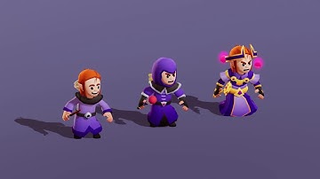 www.Meshtint.com | Basic animations included in Male Mage Modular Pack 01 Cute Series