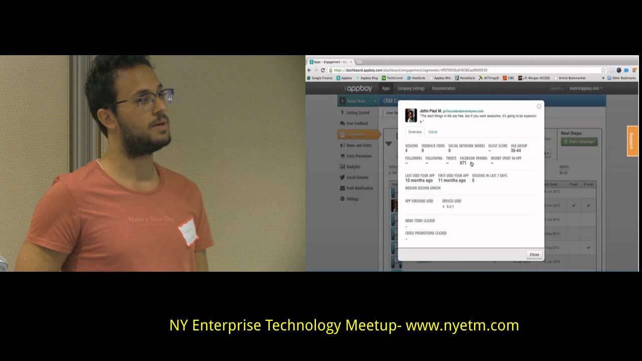 April 2013 NY Enterprise Technology Meetup - Appboy