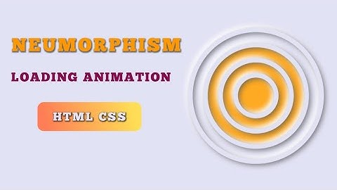 Css neumorphism loading animation