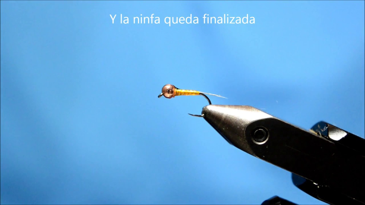 Montaje de moscas: perdigón ámbar.