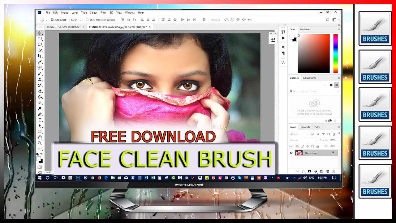 How To Use Face Clean Brush In Photoshop, [FREE DOWNLOAD BRUSH]