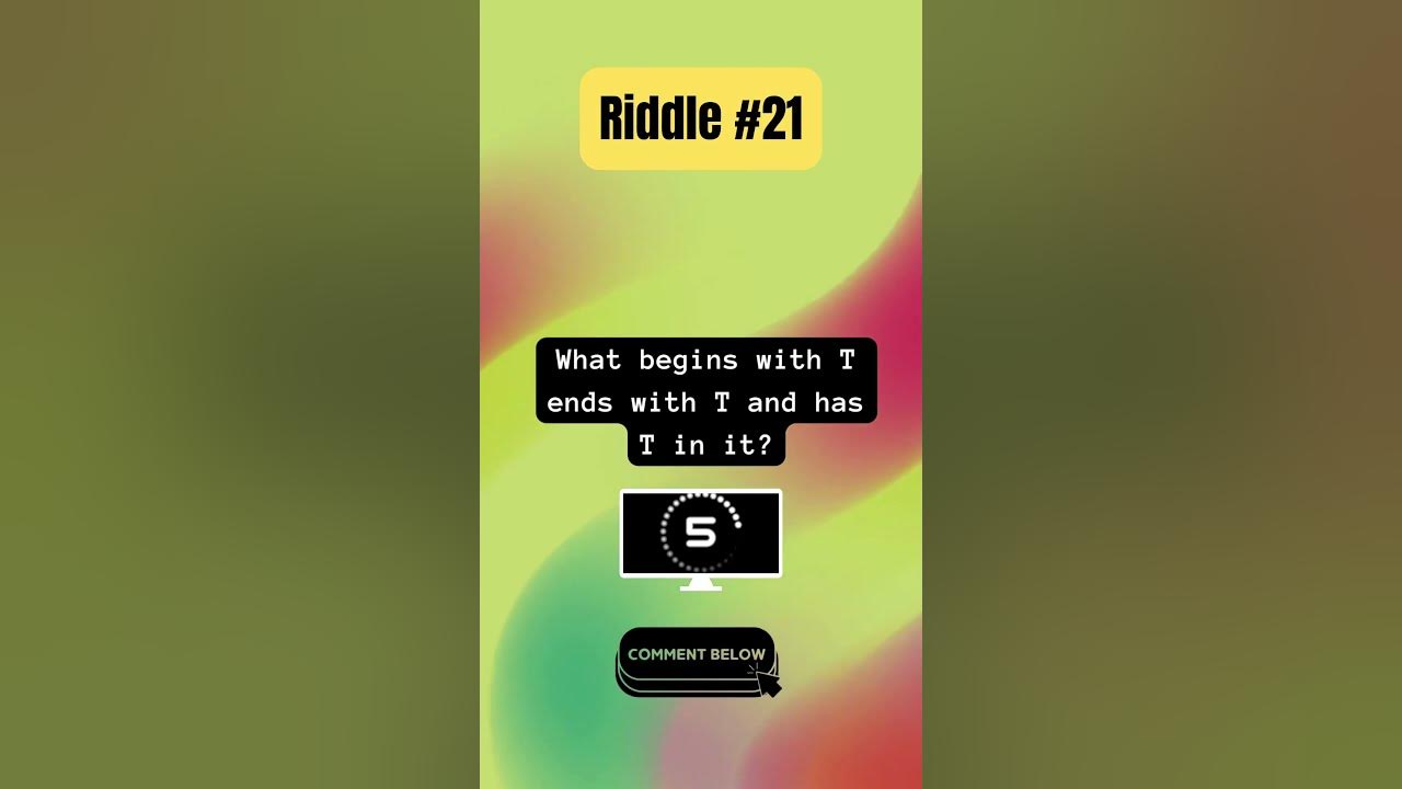 🧠 Riddle of the Day! #21 - YouTube