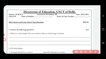class7 science assessment worksheet 8 (30/11/21) English medium /#scienceassessmentworksheet8class7