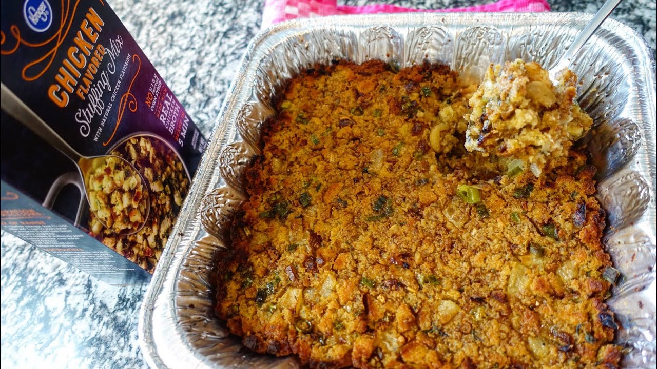 How To Doctor Up Boxed Stuffing  Thanksgiving Recipe Hack 